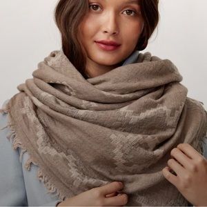 Bnwt. Wilfred triangle mosaic scarf in wind.